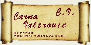 Čarna Valtrović vizit kartica